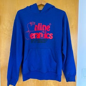 Online Ceramics Blue Hoodie Size Medium